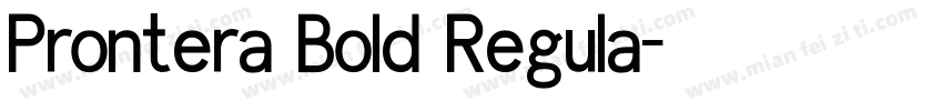 Prontera Bold Regula字体转换